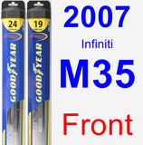 Front Wiper Blade Pack for 2007 Infiniti M35 - Hybrid