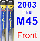 Front Wiper Blade Pack for 2003 Infiniti M45 - Hybrid