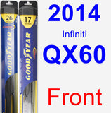 Front Wiper Blade Pack for 2014 Infiniti QX60 - Hybrid