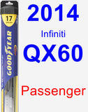 Passenger Wiper Blade for 2014 Infiniti QX60 - Hybrid