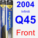 Front Wiper Blade Pack for 2004 Infiniti Q45 - Hybrid