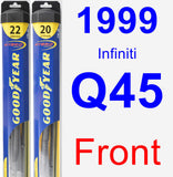 Front Wiper Blade Pack for 1999 Infiniti Q45 - Hybrid