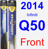 Front Wiper Blade Pack for 2014 Infiniti Q50 - Hybrid