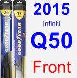 Front Wiper Blade Pack for 2015 Infiniti Q50 - Hybrid