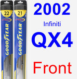 Front Wiper Blade Pack for 2002 Infiniti QX4 - Hybrid