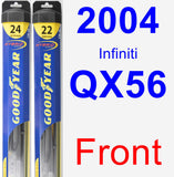 Front Wiper Blade Pack for 2004 Infiniti QX56 - Hybrid