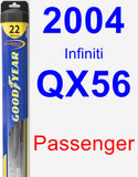 Passenger Wiper Blade for 2004 Infiniti QX56 - Hybrid