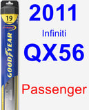 Passenger Wiper Blade for 2011 Infiniti QX56 - Hybrid