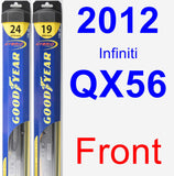 Front Wiper Blade Pack for 2012 Infiniti QX56 - Hybrid