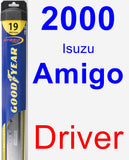 Driver Wiper Blade for 2000 Isuzu Amigo - Hybrid