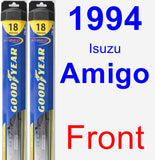 Front Wiper Blade Pack for 1994 Isuzu Amigo - Hybrid