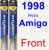 Front Wiper Blade Pack for 1998 Isuzu Amigo - Hybrid