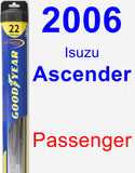 Passenger Wiper Blade for 2006 Isuzu Ascender - Hybrid