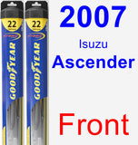 Front Wiper Blade Pack for 2007 Isuzu Ascender - Hybrid