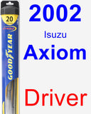 Driver Wiper Blade for 2002 Isuzu Axiom - Hybrid