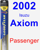 Passenger Wiper Blade for 2002 Isuzu Axiom - Hybrid