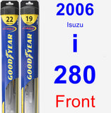 Front Wiper Blade Pack for 2006 Isuzu i-280 - Hybrid