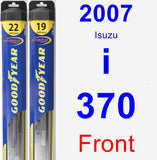 Front Wiper Blade Pack for 2007 Isuzu i-370 - Hybrid