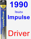 Driver Wiper Blade for 1990 Isuzu Impulse - Hybrid