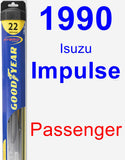 Passenger Wiper Blade for 1990 Isuzu Impulse - Hybrid