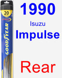 Rear Wiper Blade for 1990 Isuzu Impulse - Hybrid