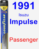 Passenger Wiper Blade for 1991 Isuzu Impulse - Hybrid