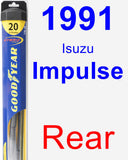 Rear Wiper Blade for 1991 Isuzu Impulse - Hybrid