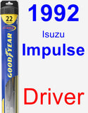 Driver Wiper Blade for 1992 Isuzu Impulse - Hybrid