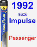 Passenger Wiper Blade for 1992 Isuzu Impulse - Hybrid