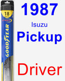 Driver Wiper Blade for 1987 Isuzu Pickup - Hybrid