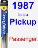 Passenger Wiper Blade for 1987 Isuzu Pickup - Hybrid