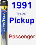 Passenger Wiper Blade for 1991 Isuzu Pickup - Hybrid