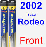Front Wiper Blade Pack for 2002 Isuzu Rodeo - Hybrid