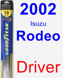 Driver Wiper Blade for 2002 Isuzu Rodeo - Hybrid