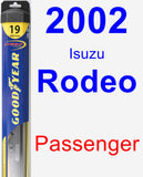 Passenger Wiper Blade for 2002 Isuzu Rodeo - Hybrid