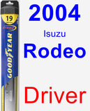 Driver Wiper Blade for 2004 Isuzu Rodeo - Hybrid