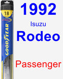 Passenger Wiper Blade for 1992 Isuzu Rodeo - Hybrid