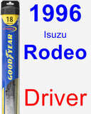 Driver Wiper Blade for 1996 Isuzu Rodeo - Hybrid