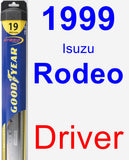 Driver Wiper Blade for 1999 Isuzu Rodeo - Hybrid