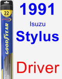 Driver Wiper Blade for 1991 Isuzu Stylus - Hybrid