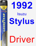 Driver Wiper Blade for 1992 Isuzu Stylus - Hybrid