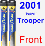 Front Wiper Blade Pack for 2001 Isuzu Trooper - Hybrid