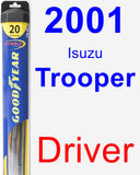 Driver Wiper Blade for 2001 Isuzu Trooper - Hybrid