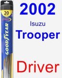 Driver Wiper Blade for 2002 Isuzu Trooper - Hybrid