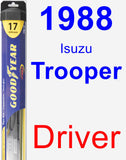 Driver Wiper Blade for 1988 Isuzu Trooper - Hybrid