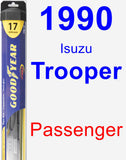 Passenger Wiper Blade for 1990 Isuzu Trooper - Hybrid