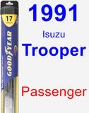 Passenger Wiper Blade for 1991 Isuzu Trooper - Hybrid