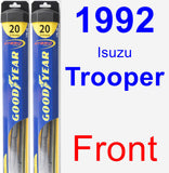 Front Wiper Blade Pack for 1992 Isuzu Trooper - Hybrid