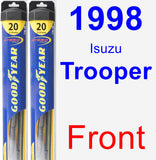 Front Wiper Blade Pack for 1998 Isuzu Trooper - Hybrid