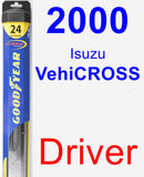 Driver Wiper Blade for 2000 Isuzu VehiCROSS - Hybrid